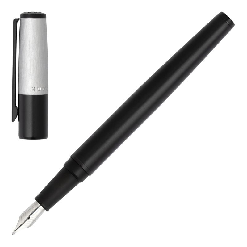Hugo Boss Gear Minimal Black & Chrome Fountain Pen image number 0